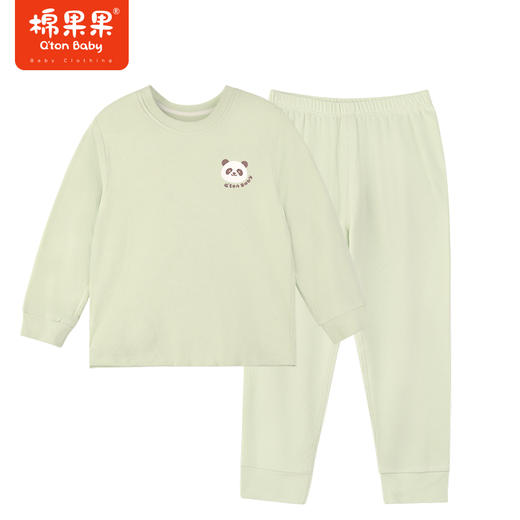 棉果果冬季新品内衣家居中小童80-130码3A抗菌暖姜套头套装M411302423709 商品图1