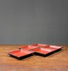 木胎红褐大漆方碟五件套组，顺丰包邮 商品缩略图11