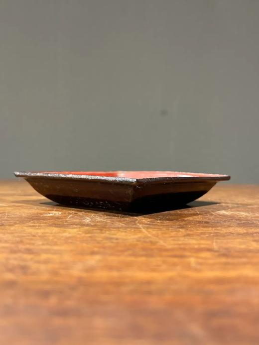 木胎红褐大漆方碟五件套组，顺丰包邮 商品图2