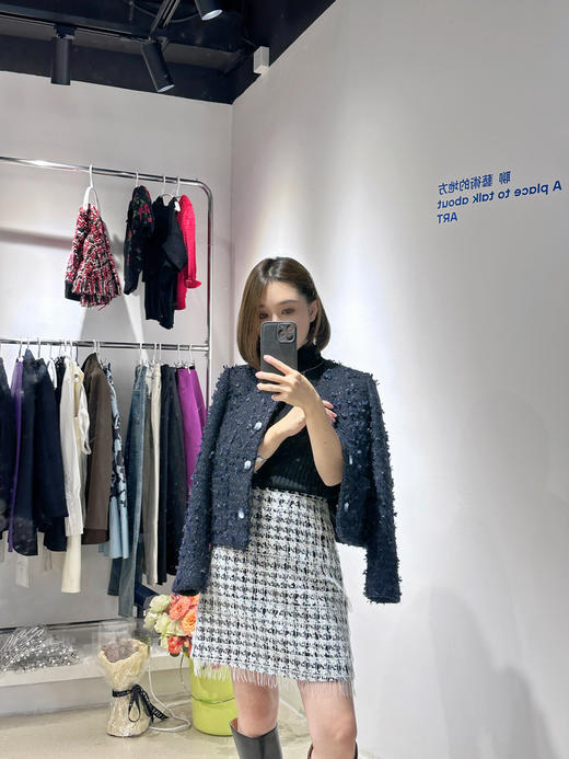 PIANAI冷小姐# 不一样的 Look / 黑白流苏小香半裙 商品图2