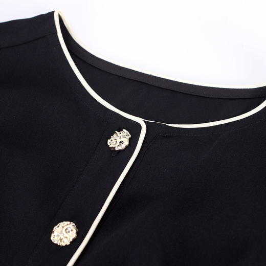 NF866斯尔丽合体收腰撞色大下摆连衣裙 商品图4