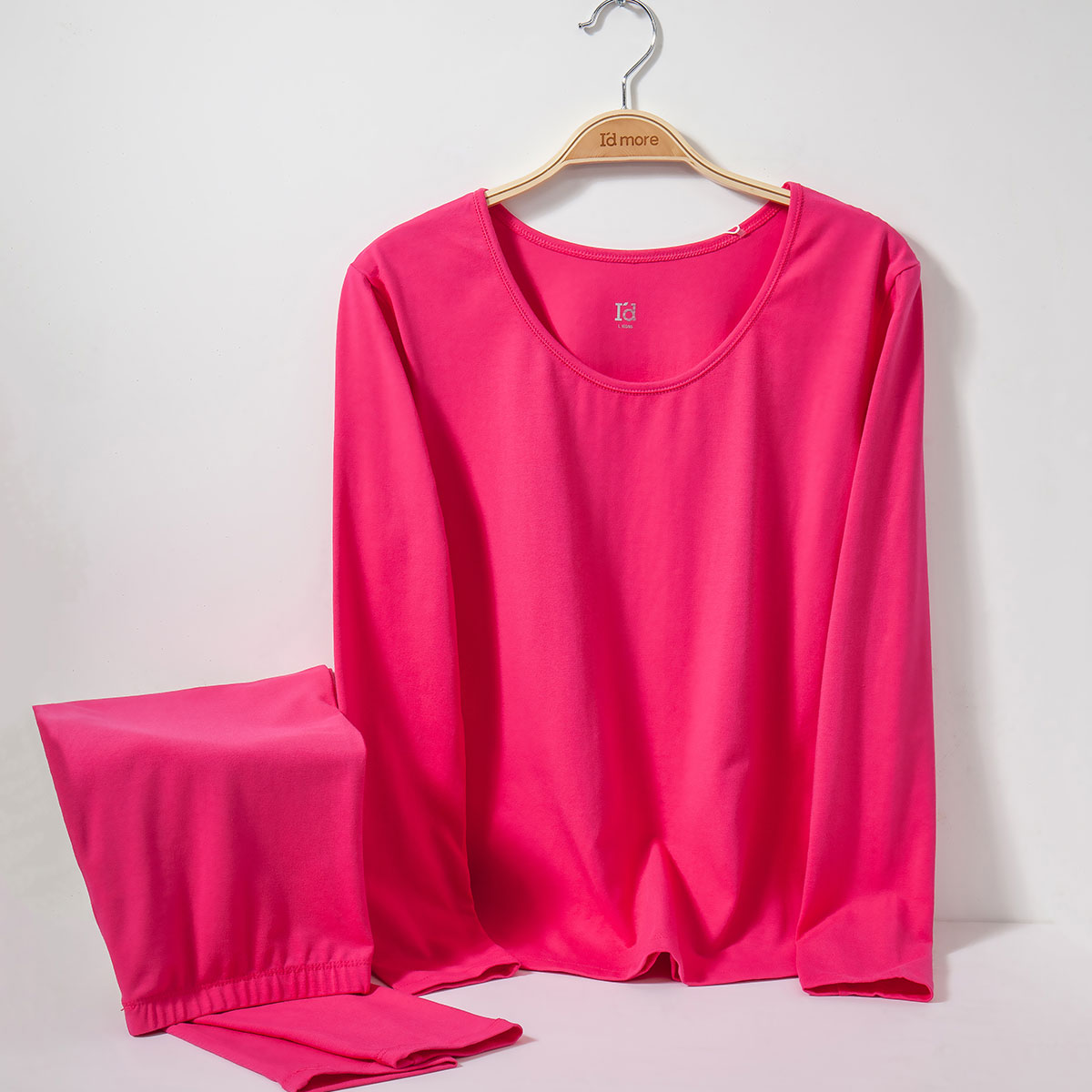 爱帝女式棉弹力秋衣秋裤保暖内衣套装