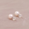 美裕 金18K海水珍珠耳钉 一根针7.5-8mm白 通勤日常佩戴 105900 商品缩略图2