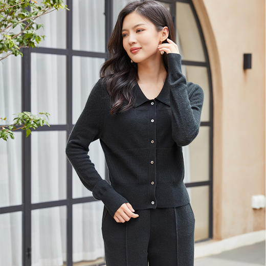 东黎 •山羊绒女士春秋松密度长袖开衫 3314 商品图4