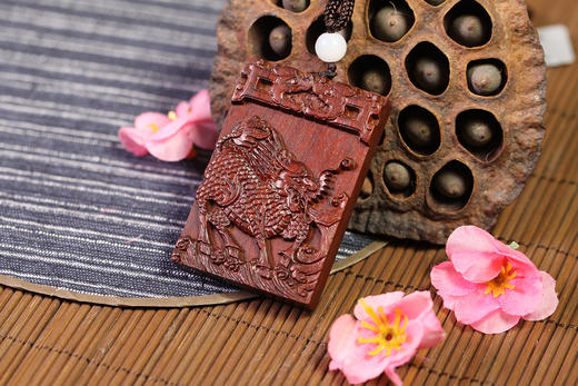 麒麟°酸枝&紫光檀挂件 商品图2