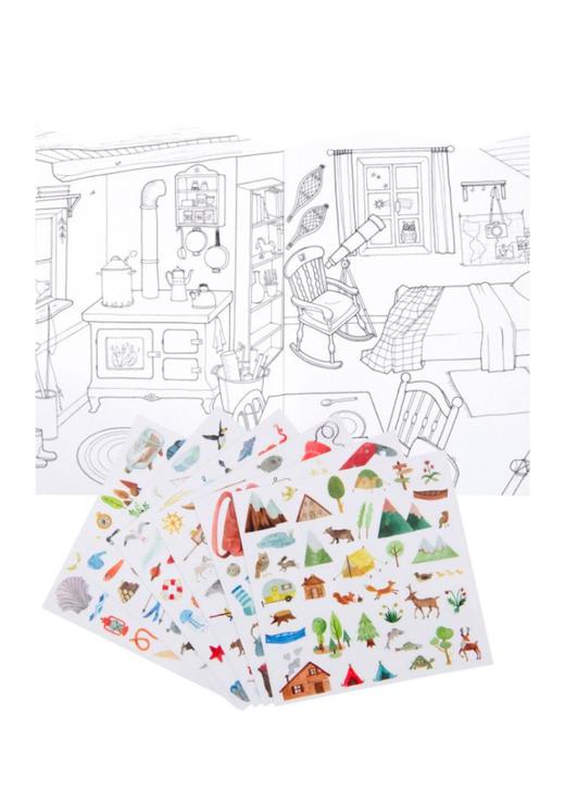 法国 Moulin Roty 填色活动册（含转移贴纸） 农场大家庭/小时光/花园/探索/春天 商品图8