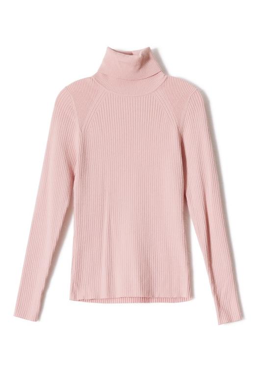 DOTACOKO 甜美风卷边高领毛衫 7896 商品图4