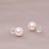 美裕 金18K海水珍珠耳钉 一根针7.5-8mm白 通勤日常佩戴 105900 商品缩略图3