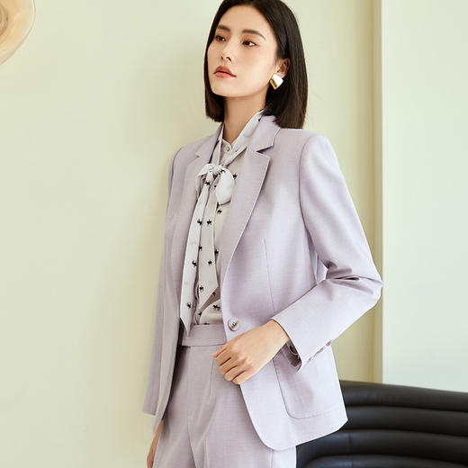 玳莎收腰显瘦西装女2023年秋季新款气质通勤职业装修身一粒扣外套  DC37303 商品图2