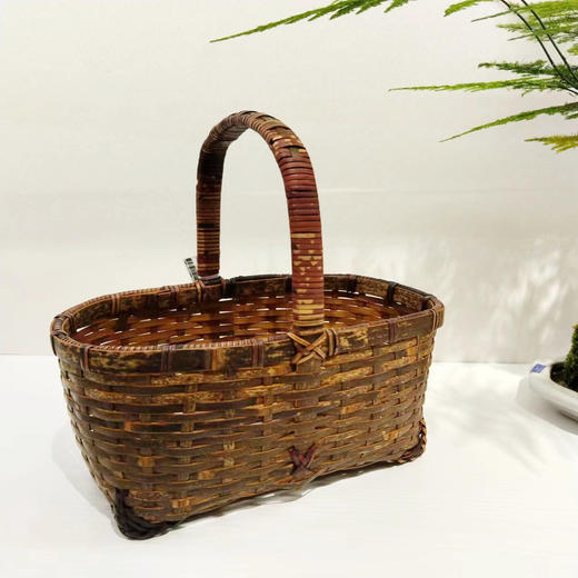 趣味竹编提篮-中号 商品图0