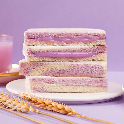 【新鲜解馋速零食品！爆浆芋泥味夹心魔方吐司无边面包】新鲜解馋速零食品，让你轻松度过忙碌的整天。健康 商品图3