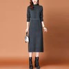 时尚优雅百搭，长袖打底纯色针织连衣裙AHMwjnz6622 商品缩略图1