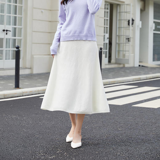 东黎 • 山羊绒女士春秋温柔百搭时尚A字半裙 3295 商品图0