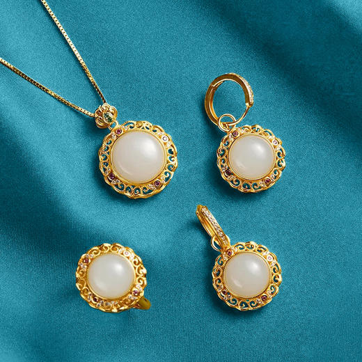 【预售】和田白玉与金属的结合 素洁典雅，温润柔和，多款可选 商品图4