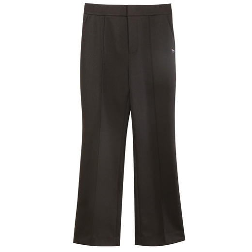 玳莎刺绣微喇九分裤黑色女秋季新款通勤显瘦休闲小个子裤子  DC36305 商品图4