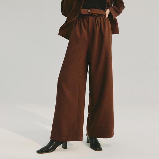 LIYIHAN 褶皱露腰阔腿裤 Y233K00576 商品图1