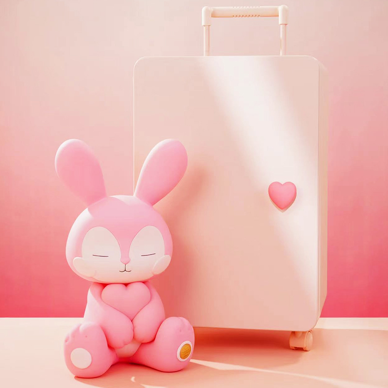 CCTV总台文创授权 限定版·蜜兔 摆件、行李箱