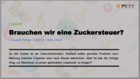 Brauchen wir Zuckersteuer 丨L