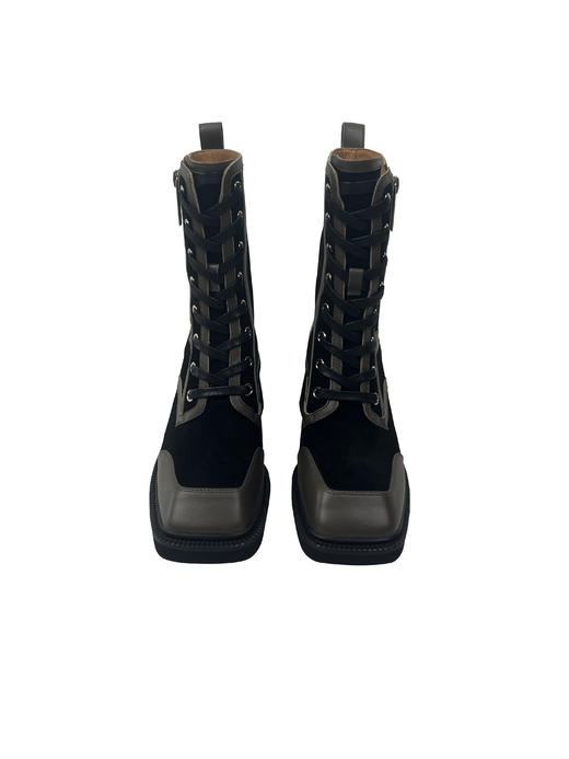 SAFICOO 时尚百搭 拼色马丁靴女短靴贝壳头马丁靴 商品图1