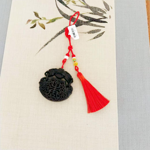 天地锁财/双龙祝寿°小叶紫檀挂件 商品图1