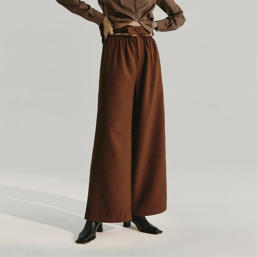 LIYIHAN 褶皱露腰阔腿裤 Y233K00576 商品图3