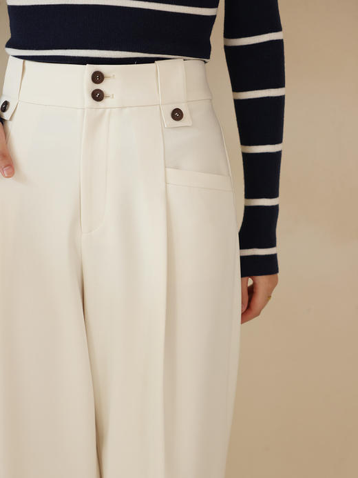 HeyDress高腰九分阔腿裤女宽松显瘦直筒裤梨形身材香蕉裤萝卜裤子 商品图0