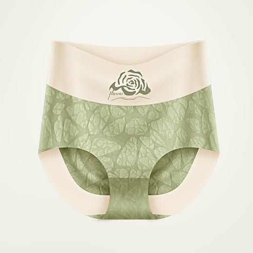 秋冬新品高腰收腹蕾丝内裤女士大码冰丝性感包臀无痕提臀三角裤头 商品图9