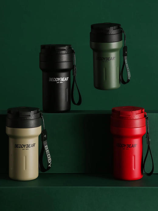 杯具熊户外随手杯吸嘴直饮两用保温杯咖啡杯520ML TT350-520 商品图1