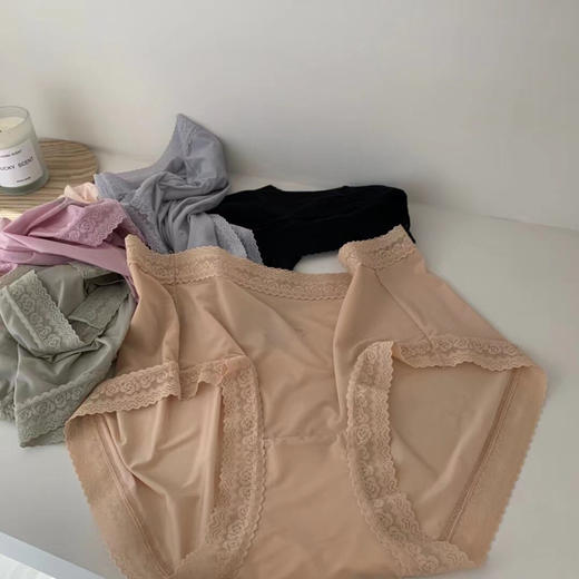 桑蚕丝内裤（蕾丝款）6条装 商品图3