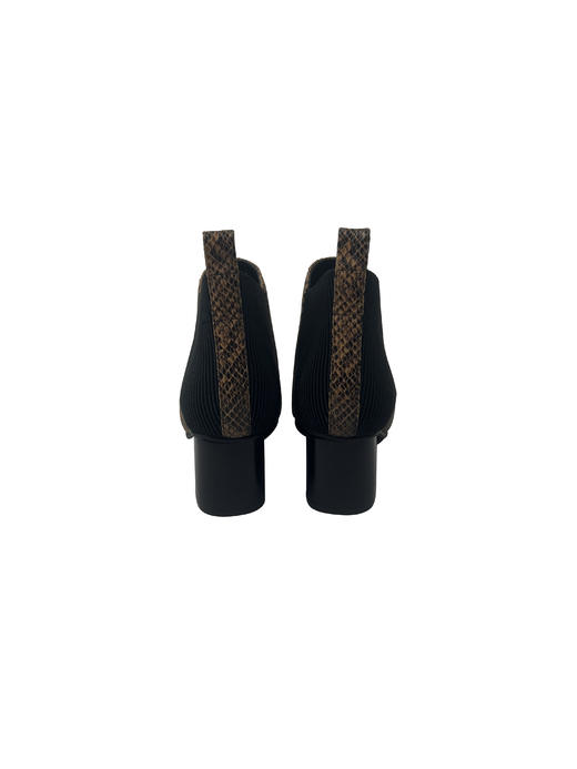 SAFICOO 时尚个性 蛇纹尖头 英伦风复古粗跟短靴 商品图4