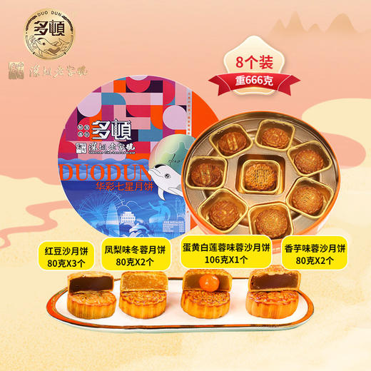 『多顿—华彩七星』月饼礼盒 众星捧月，月满金秋。 商品图0