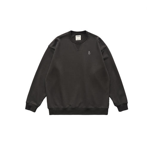 吃茶去chichaqu2023新款秋冬休闲百搭经典基础刺绣套头圆领卫衣 商品图2