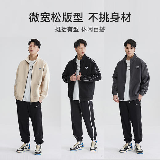 圈【新款DQ】大依优型立领夹克外套男宽松加肥加大码上衣夹克商务休闲胖子肥佬 商品图4