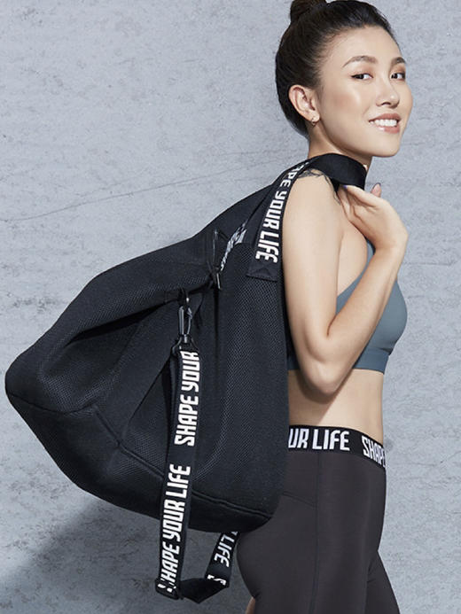 【趁早文创】趁早经典超能耐用单肩大网布包大容量训练健身瑜伽包独立收纳内袋 商品图13