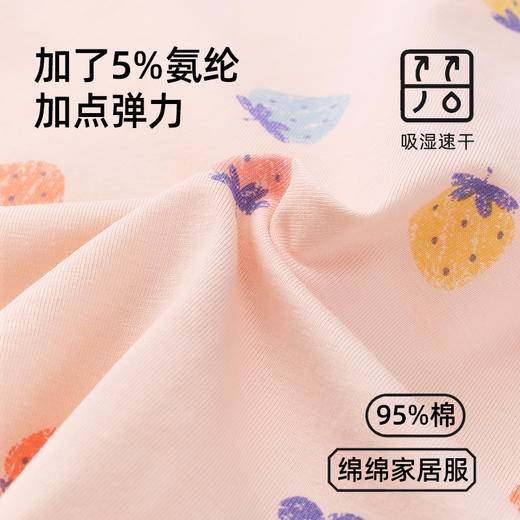 【130-140码】【商场同款】熳洁儿 夏季儿童家居服可爱95棉套装短袖短裤23203663 商品图2