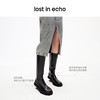 lost in echo设计师品牌侧拉链气质百搭悬浮坡跟圆头修身显瘦长靴 商品缩略图1