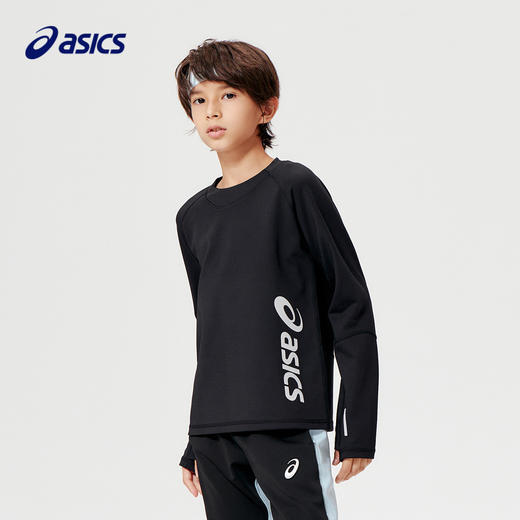 ASICS/亚瑟士童装2023年秋冬男童运动高弹加绒保暖针织长袖T恤 商品图0