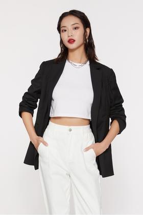 ESTELLICA 黑色基础款西装外套 9436
