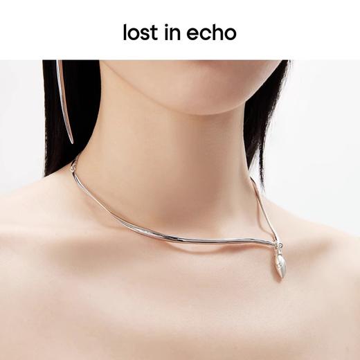 lost in echo原创设计师款轻奢百搭高级感水滴坠流线项链配饰吊坠 商品图3
