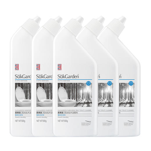 洁厕剂5瓶装，强力去污，温和不刺鼻SukGarden蔬果园阳光松木洁厕剂500g*5瓶，温和配方，自然清香 商品图4