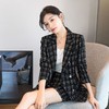 时尚套装女2022秋季新款西装外套纯色休闲西装通勤正装两件套套装 商品缩略图2