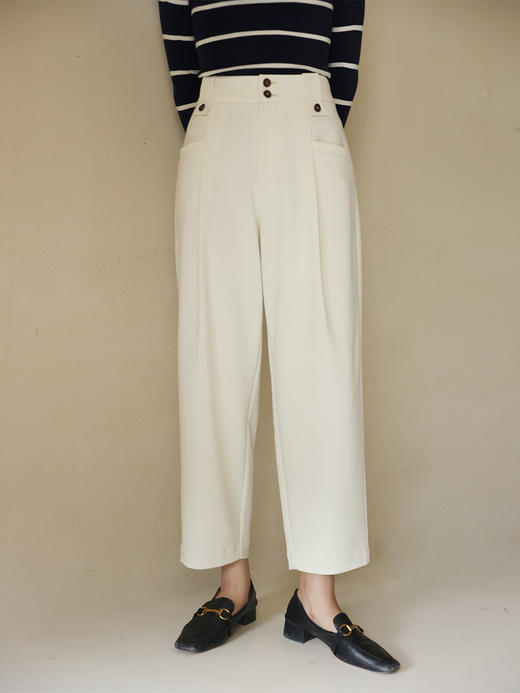 HeyDress高腰九分阔腿裤女宽松显瘦直筒裤梨形身材香蕉裤萝卜裤子 商品图3