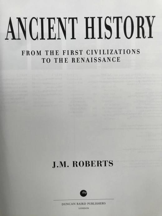 J. M. 罗伯茨《古代史：早期文明至文艺复兴》 数百幅幅插图 精装16开 商品图3