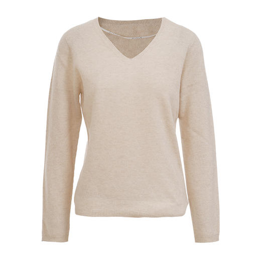 EITIE爱特爱冬季新款100%山羊绒舒适保暖套头纯色显瘦针织衫7201905 商品图6