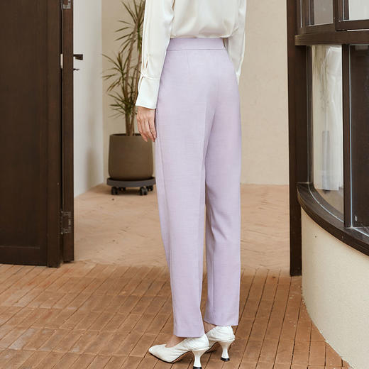 玳莎九分西装裤女2023年秋季新款锥形休闲裤优雅直筒小个子正装裤 DC36304 商品图2
