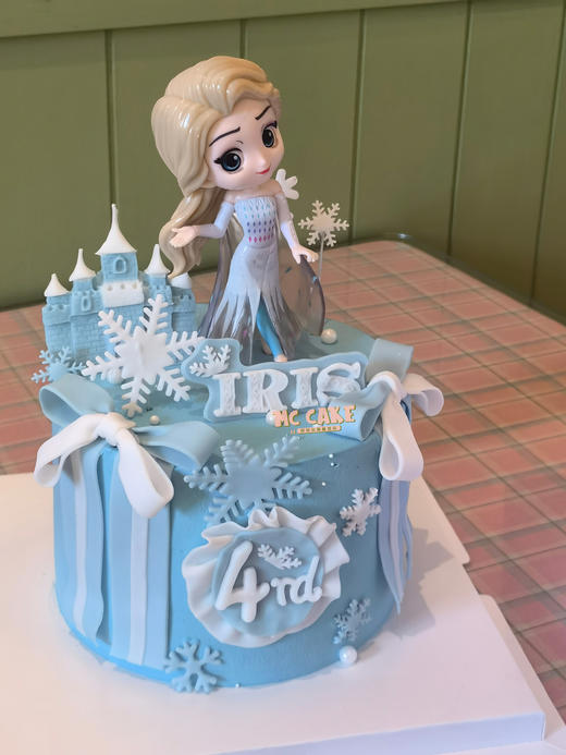 爱莎冰雪奇缘城堡蛋糕蝴蝶结 商品图1
