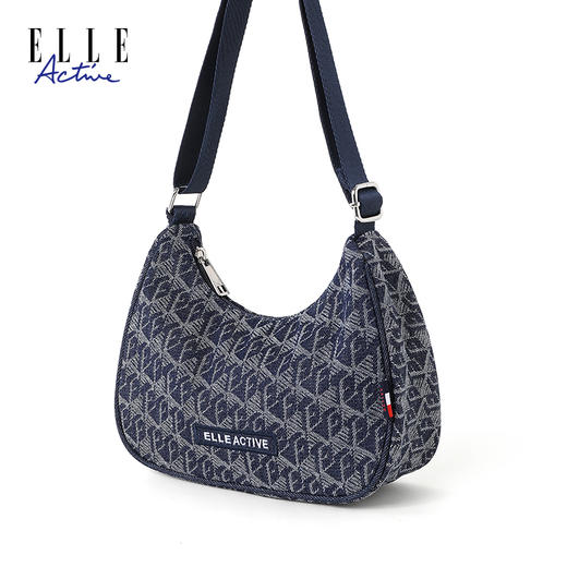 ELLE Active 单肩包女士提花百搭轻便质感印花时尚休闲包包 商品图4
