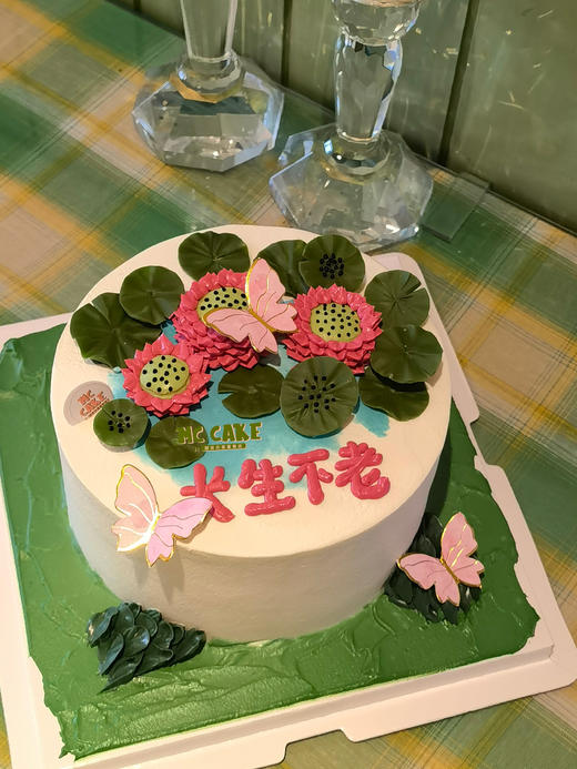 荷塘 荷花 裱花蛋糕 商品图0