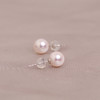 美裕 金18K海水珍珠耳钉 一根针7.5-8mm白 通勤日常佩戴 105900 商品缩略图4