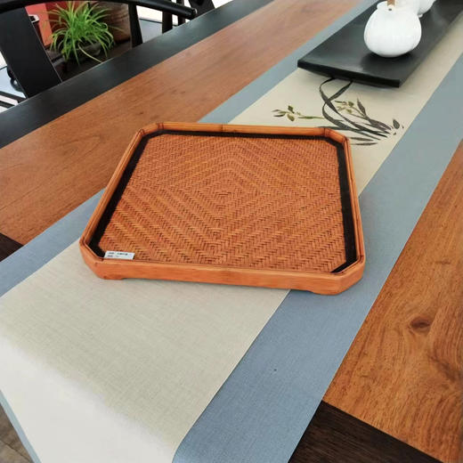 方祺竹编正方形托盘（大） 商品图0